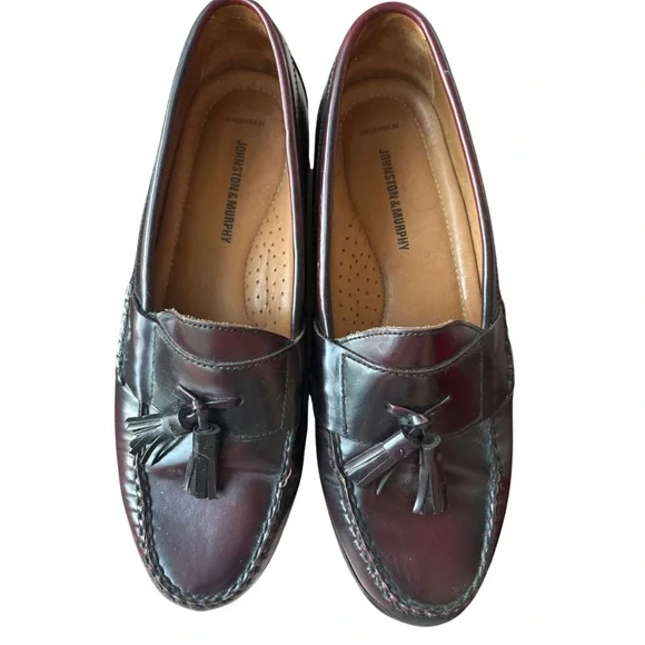 Johnston & Murphy Sheepskin Flex Loaferss with Tassels Chocolate Men’s Size 10 - Picture 3 of 8